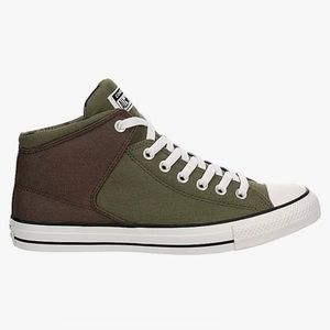 Converse Chuck Taylor All Star High Street Mid Sneaker Khaki Green Canvas Size 8